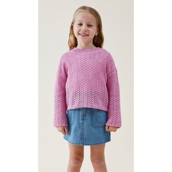Cotton on‎ Sweater pink gergebra 7-8y nwt - Picture 3 of 4